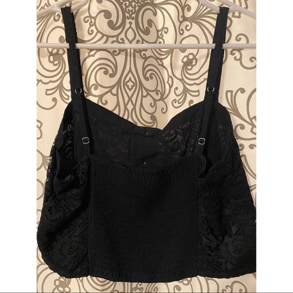 Abercrombie & Fitch black lace crop top - Picture 3 of 3